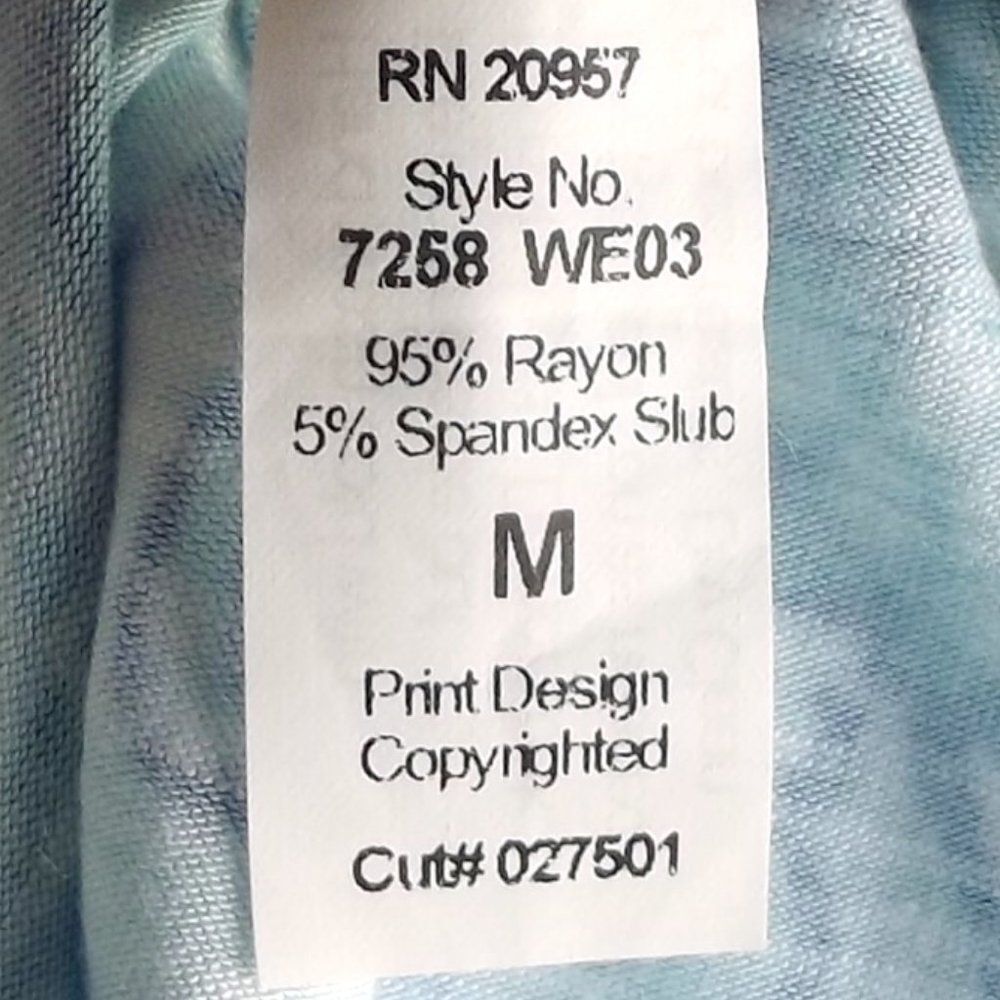 TORI RICHARD Dress, M, Alexia Blue Paisley, Sleeveless Split Neck, Rayon-spandex - Picture 11 of 13